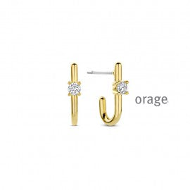 Boucle d'oreilles plaqué or Orage O3114