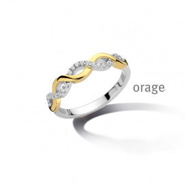 Bague bicolore Orage R6532